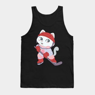 Hokey Cute Cat Player - Girl Kids gift graphic Tank Top